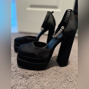 Platform Satin Mary Jane